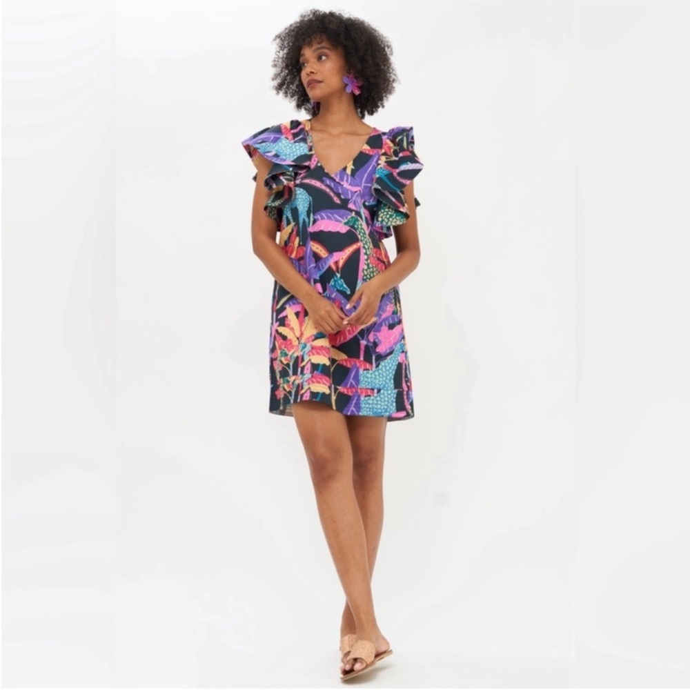 Oliphant Multicolor Ruffle Dress